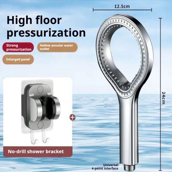 Ring pressurized shower with shower bracket