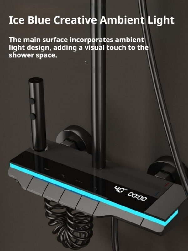 Digital display pressurized constant temperature shower set - 图片 6